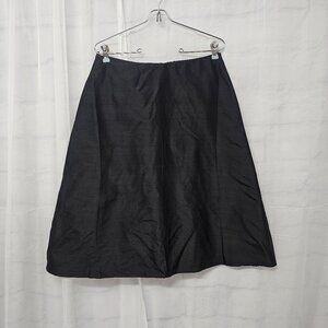 Vintage Marina Skirt Black Silk A-Line Minimalist Goth Grunge 10